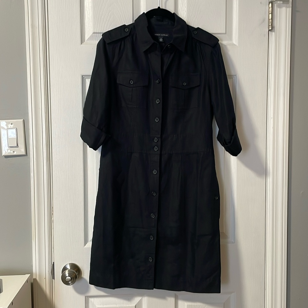 Banana Republic Black Utility Dress with pockets (size 8) NWT